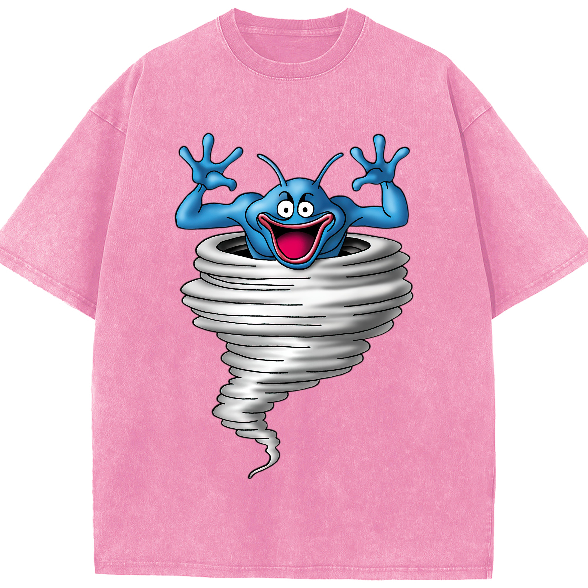 （画像用） ドラゴンクエスト Doragon Kuesuto Dragon Quest 綿100% ヴィンテージ風 半袖Tシャツ（フロントプリント）
